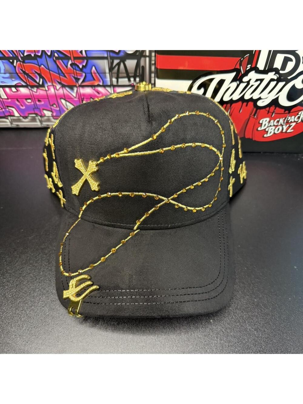 JC Caps Exodo 14-14 Black Yellow  Rosario Barbas  Dandy Hats